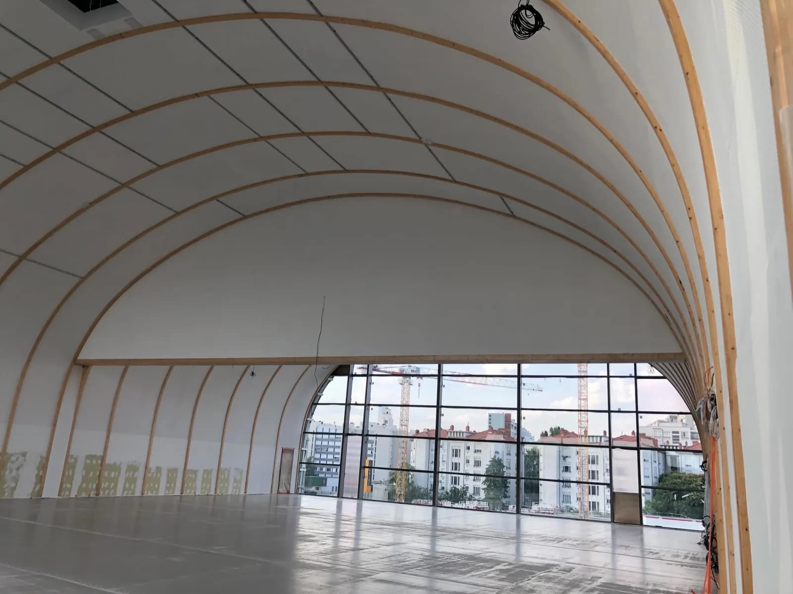 Faux plafond cintré — Plâtrerie & plafonds, chantier Molla Travaux à Lyon