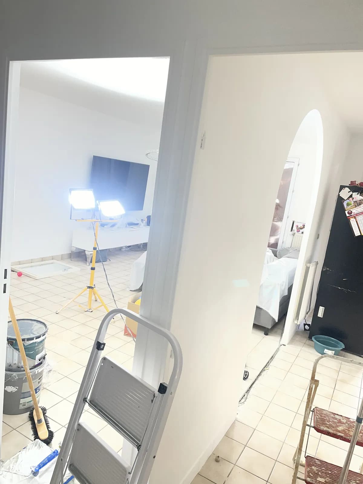 Passage en arche — Peinture & finitions, chantier Molla Travaux à Lyon
