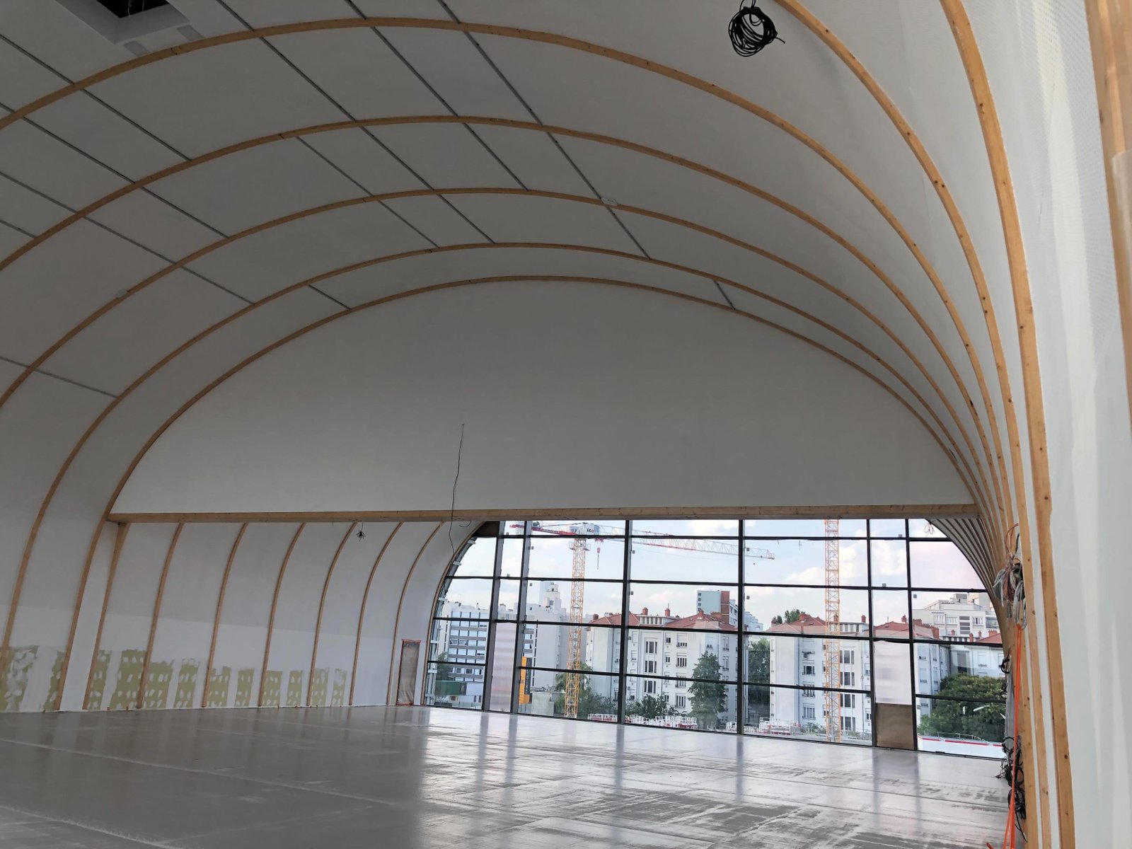 Plafond courbe en plaques de plâtre réalisé à Lyon